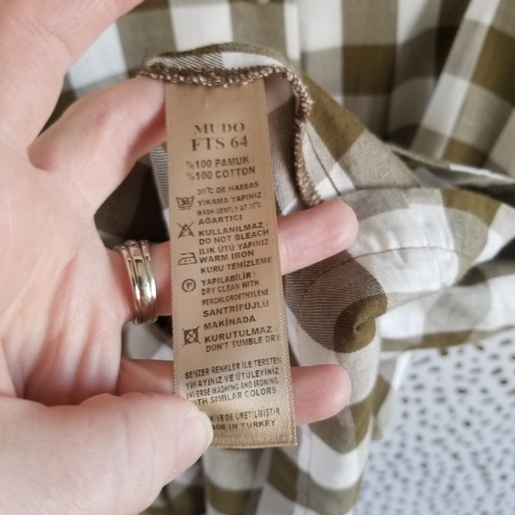 MUDO FTS 64 Brass Gingham Print Tent Dress - Picture 2 of 5